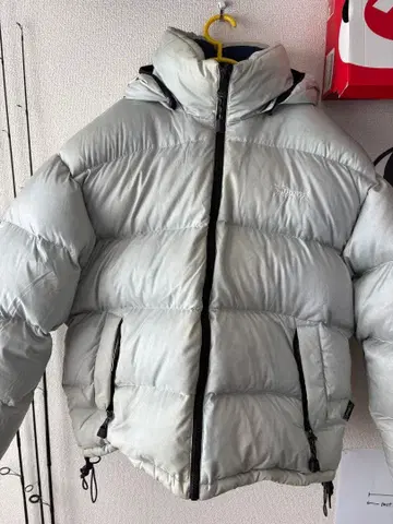 Bear USA 후드 부착 다운 자켓 리버서블