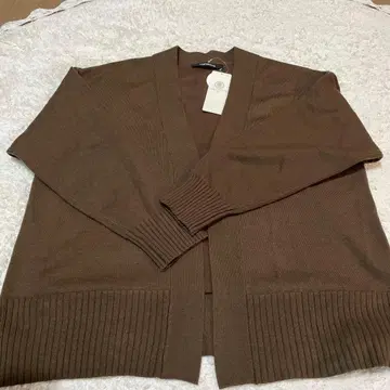 Lugnoncure 오가닉 코튼 가디건 브라운