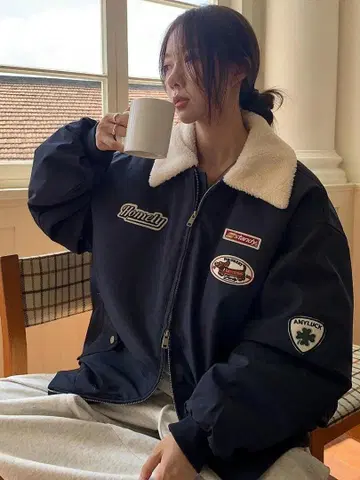 코트 겨울 여성용 두꺼운 원단 면 패딩 자켓 - 오버 사이즈 핏