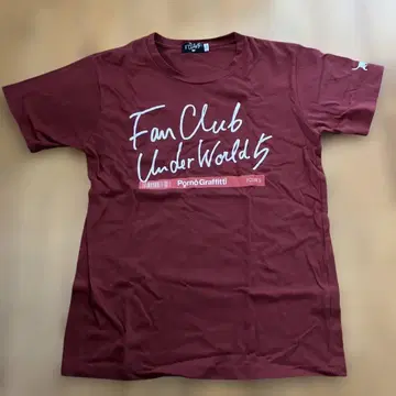 포르노그라피티 FANCLUB UNDERWORLD 5 로고 T셔츠 S