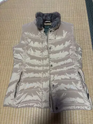 Eddie Bauer 다운 베스트 베이지 퍼 포함