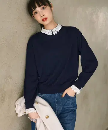 23구 [세탁 가능] 자수 니트