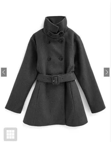 GRL 벨트 포함 스탠드 카라 미들 기장 코트