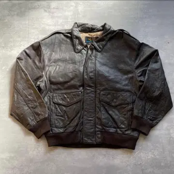 90s 빈티지 A2 타입 가죽 자켓 천연 가죽 1991년산 XL