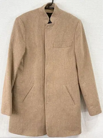 DENHAM 베이지 체스터 코트 버튼 포함