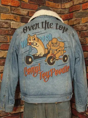 지유 데님 자켓 여성용 L 사이즈 토이 푸들 방한복 마츠오카 요시히로