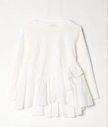 CELFORD 화이트 프릴 긴팔 상의