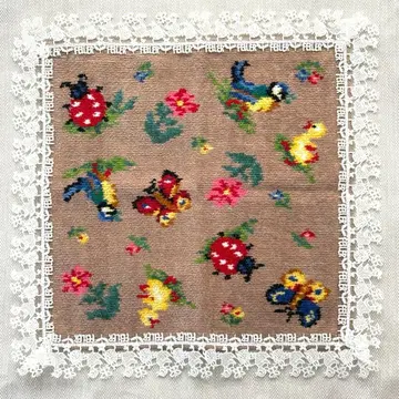 FEILER 페이러 긴자와 레이스 하이디 레이스 손수건 미사용 새상품