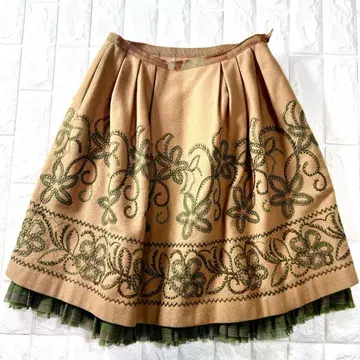 FOXEY boutique 폭시 자수 튤 스커트