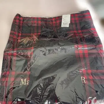 메종 드 플뢰르 토트백 빨간색 체크 미사용 새상품