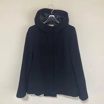 쿠미교쿠 숏 후디드 코트 2 블랙 블랙 울 가을/겨울 DMW