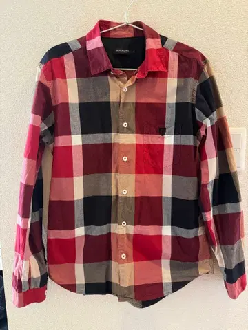 BLACKLABEL 체크 셔츠 남성용 M 사이즈