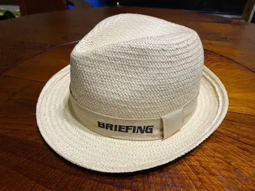 BRIEFING 베이지 스트로우 햇 소재