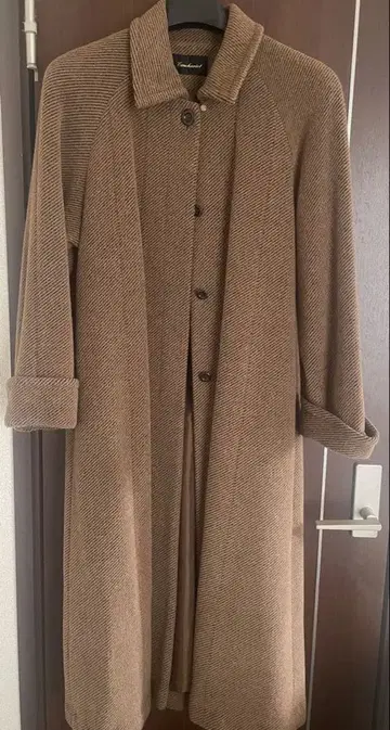 브라운 롱 코트 M 사이즈 알파카 빈티지