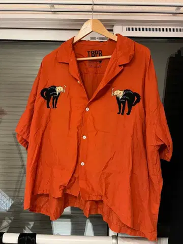 TBPR TIGHT BOOTH 타이트 부스 캣 자수 하와이안 셔츠 L