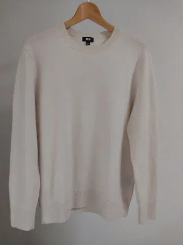 유니클로 남성용 캐시미어 크루넥 스웨터 내추럴