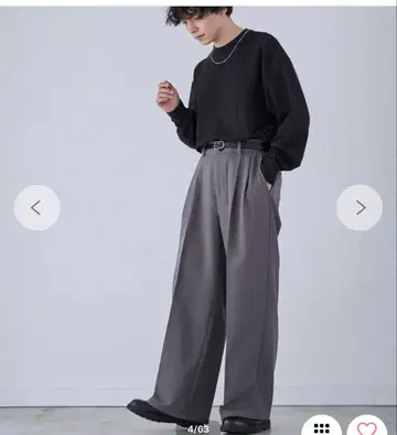 WEGO [ 슈퍼 배기 SLACKS 그레이 L