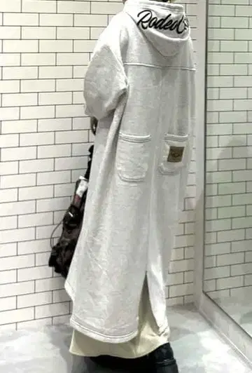 신상 RCS 컬러 스티치 후드티 원피스 멜란지 그레이 FREE 6600엔