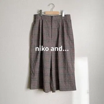 niko and - 니코앤드 와이드 팬츠 체크 사이즈 4