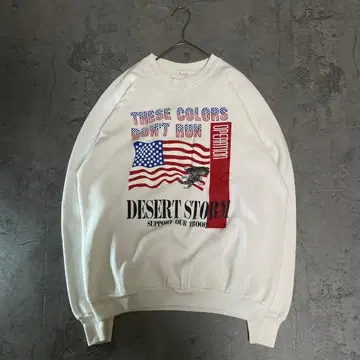 빈티지 USA제 맨투맨 XL 성조기 DESERT STORM