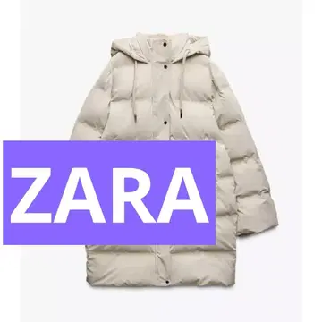ZARA WINDPROOF 후드 부착 퀼팅 자켓 L