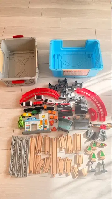 [ 새상품급 ] Hape 레일 박스 레일 세트 E3773