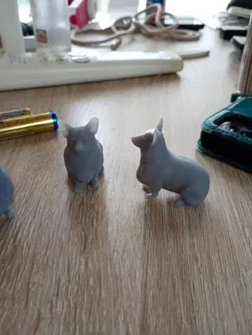 코기 피규어 세트 그레이