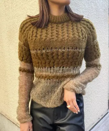 AMERI BUMPY SHEER DOCKING KNIT