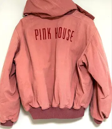 핑크하우스 이치고 패턴 블루종 핑크 와펜