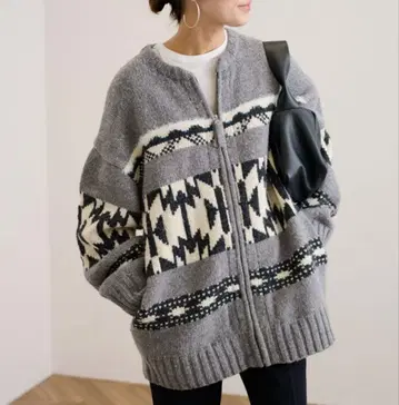 FRAMeWORK 자카드 ZIP 가디건 프레임워크