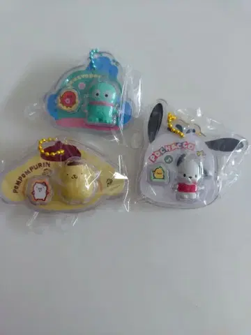 폼폼푸딩 포차코 한교동 키링 3개 세트