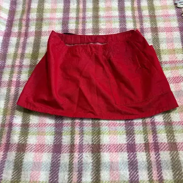 꼼사데모드 여성용 랩 스커트 미니 에이프런 빨간색