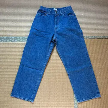 phlannel 스트레이트 데님 팬츠 구제 의류 가공 플란넬