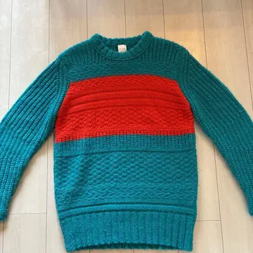 폴 스미스 터콰이즈 빨간색 니트 스웨터 M