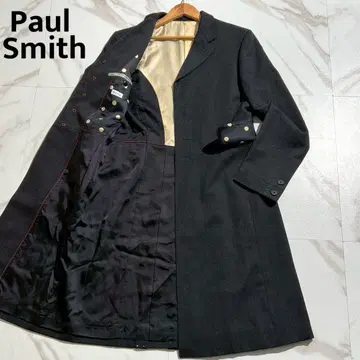 새상품급 폴스미스 롱 코트 디자인 도트 차콜 [ 211 ]