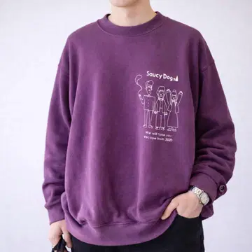 사우시드독 [L] 압도적인 존재감 성숙 캐주얼 속기모 오버 사이즈 맨투맨