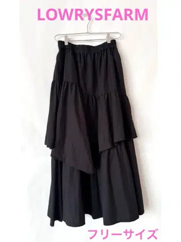 LOWRYSFARM 아지메 캉캉 스커트 블랙 F 사이즈