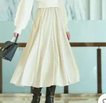 And couture 라메 디자인 8개 패치 스커트