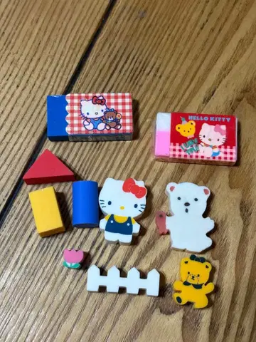 레어 레트로 헬로키티 지우개 세트