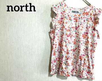 플라워 프린트 반팔 상의 north