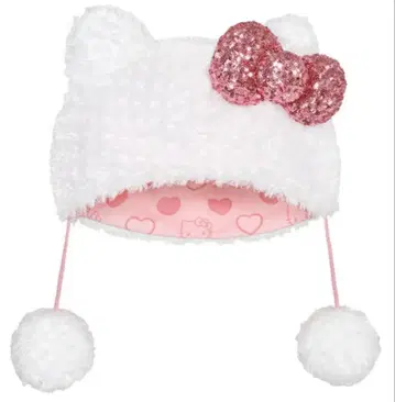 USJ 유니버셜 헬로키티 팬캡 폼폼 달린 모자