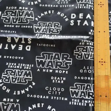 STAR WARS 얇은 나일론 원단 블랙 스타워즈 단종