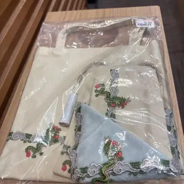 치카자와 레이스 갑진년 핸드 토트 미니백 파우치 손수건