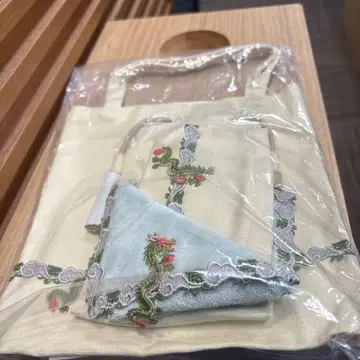 치카자와 레이스 갑진년 핸드 토트 미니백 파우치 손수건