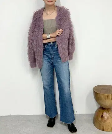 [ SHENERY ] 롱 페더 니트 가디건