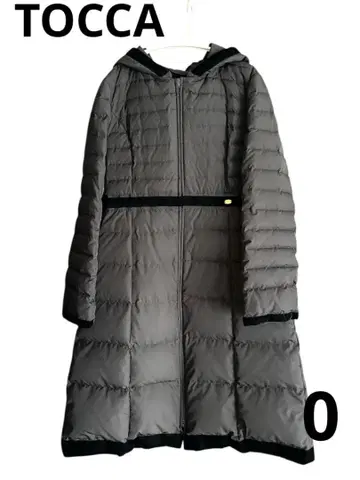 TOCCA 토카 다운 코트 블랙 벨로아 후드 소매 퍼 탈부착 가능