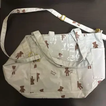 #1007 젤라또피케 베어 패턴 2WAY 토트백 마더백