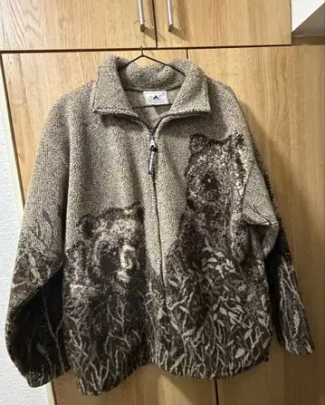 BLACK MOUNTAIN 곰 무늬 플리스 자켓 M