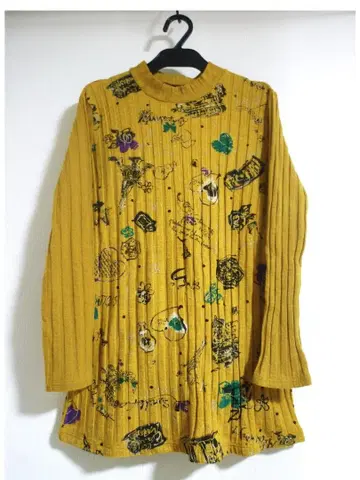 튜닉 TUNIC COCO 카모이 요코 워셔블 니트 상의 F