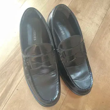 남성용 블랙 로퍼